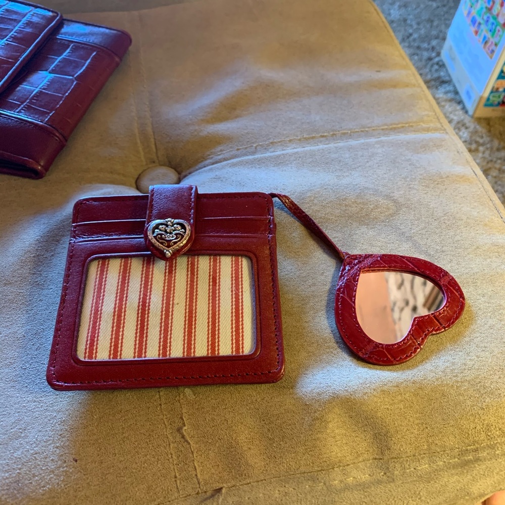 Small red leather Brighton wallet